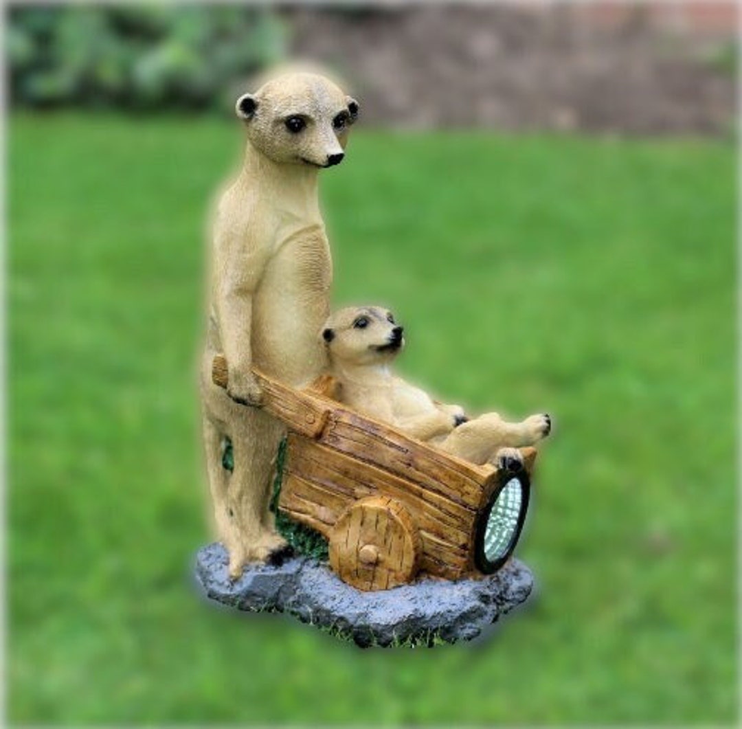 Luci Solari Suricati Dipinte A Mano - Decorazione Da Giardino Con Sensore Automatico, 8 Ore Di Autonomia - Foto 8