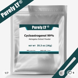 Pure Cycloastragenol, 50g, 99% purity Astragalus extract powder