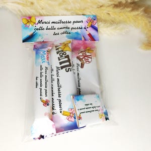 Sachet remplie de gourmandises  pour maître, maitresse- Cadeaux fin d'année personnalisée, cadeaux fin d'année école, coffret cadeaux