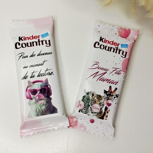 Kinder Country personalizzato – Regalo gourmet originale, compleanno, matrimonio, battesimo, rivelazione del sesso – Prezzi all'ingrosso disponibili
