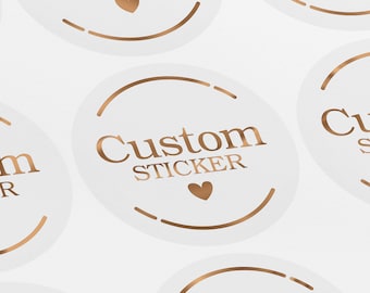 Custom Logo stickers, Round Custom Logo Label, Envelope Seal, Artwork Stickers, Invitation Seals, Foil Stickers, Silver, Gold, CSR-01