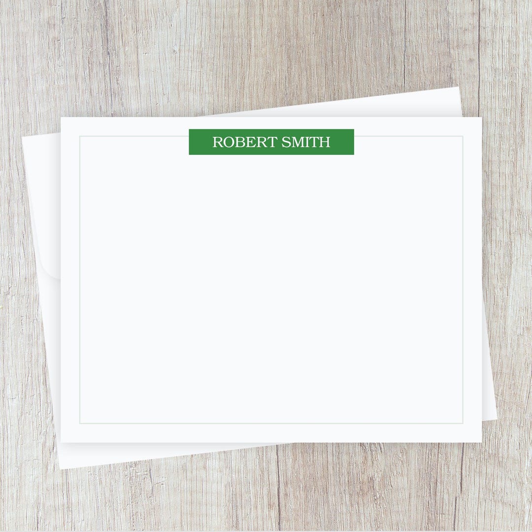 Personalized Border Notecard Set, Custom Family Stationery - Etsy
