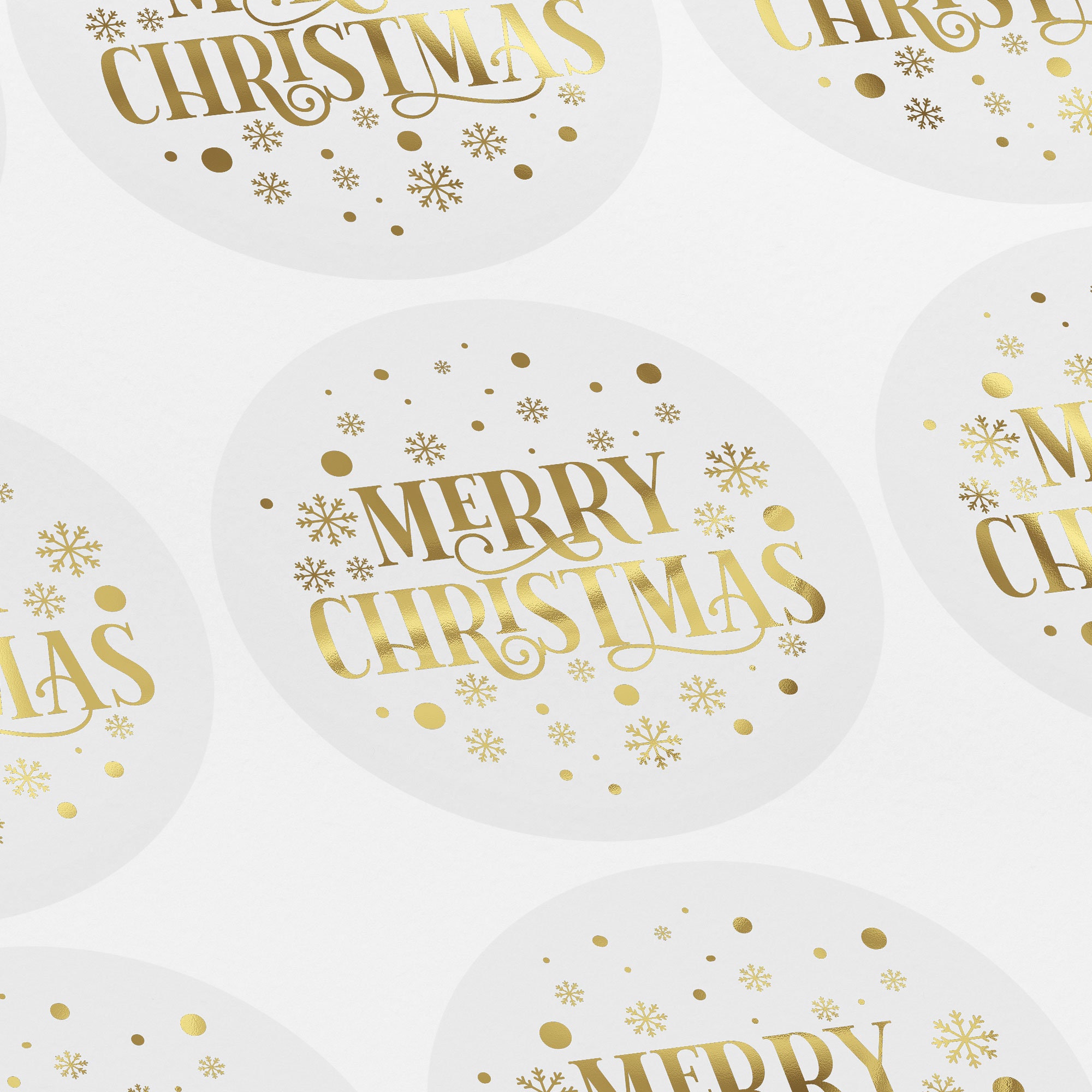 Gold Embossed Stickers Christmas Envelope Seals for Wedding Invitations 1 3/4 inch - Christmas Metallic Foil Package Envelope Certificate Wafer Seals
