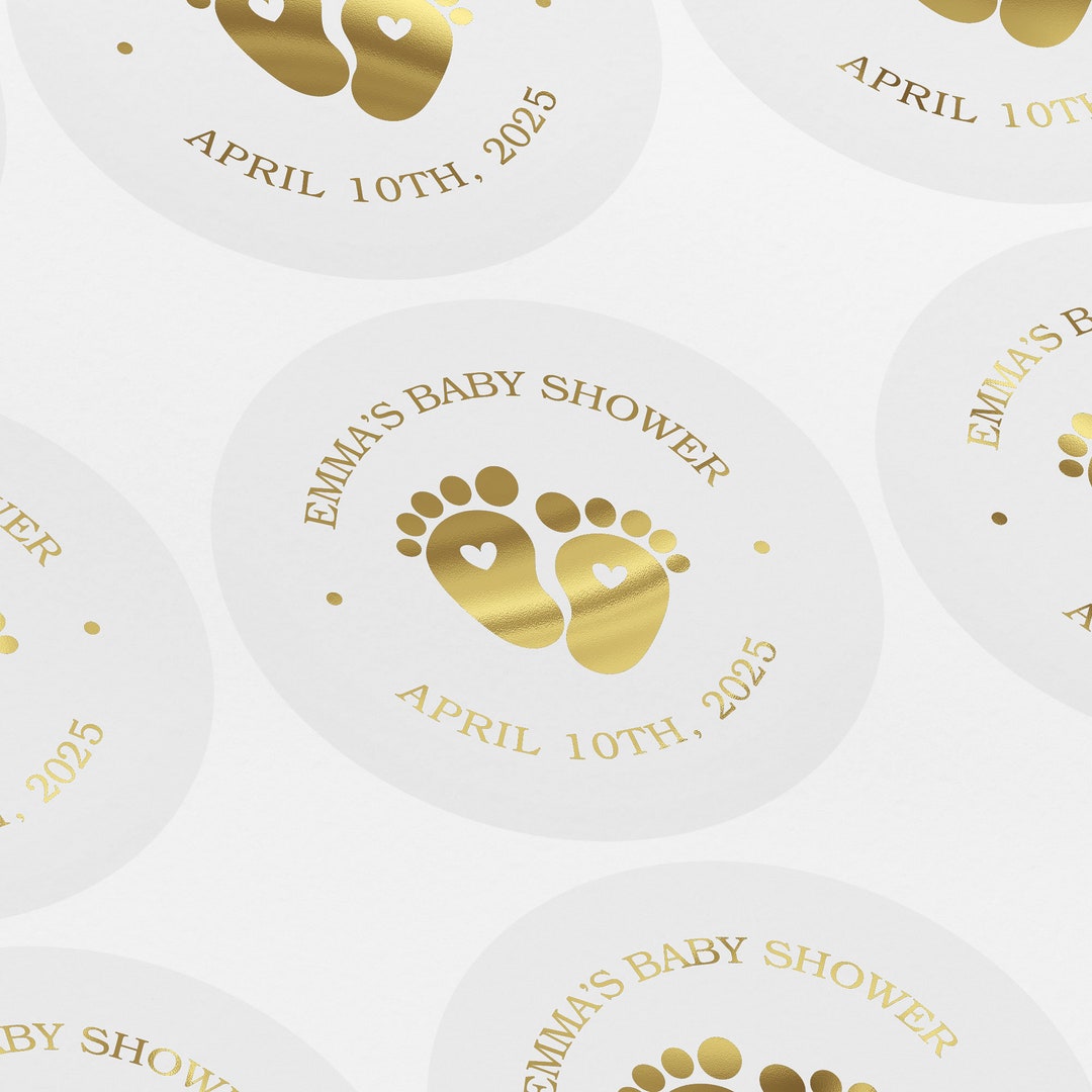 Custom Baby Shower Sticker, Baby Shower Label, Baby Shower Envelope