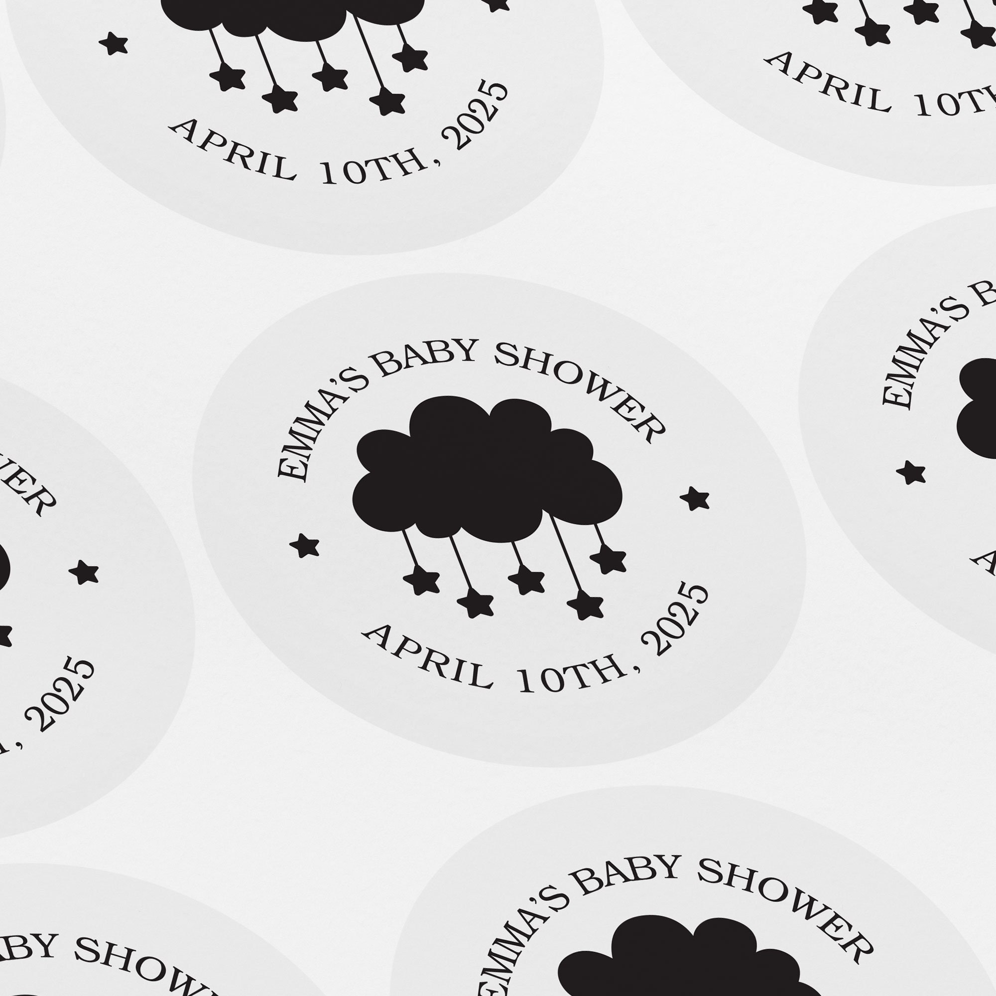 Custom Baby Shower Sticker, Baby Shower Label, Baby Shower Envelope ...