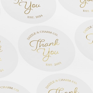 Thank you foil sticker, Small business sticker, Sticker for small business, Shop Packaging label, Foil sticker for small business LUX0131