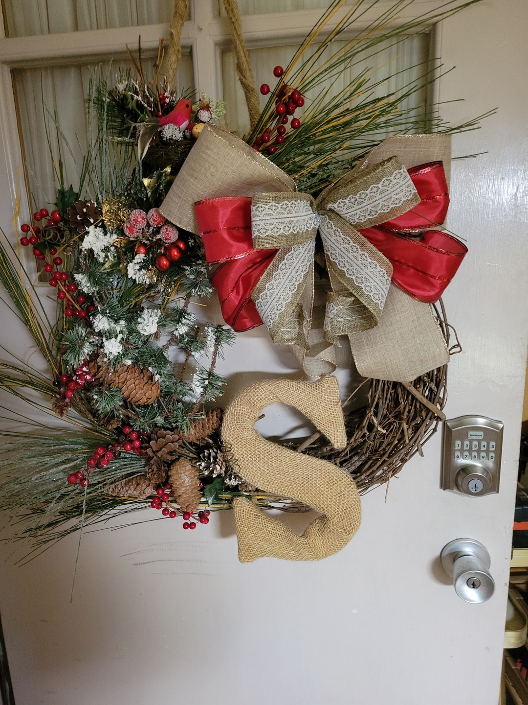 Letters Grapevine Wreath Etsy