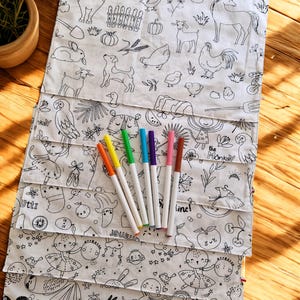 Set de table à colorier lavable pour enfants – Réutilisable et écologique