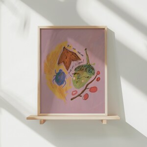 Nature Art Print- Whimsical Art Print, Nature Illustration, House Warming Gift, Wall Art, Home Decor for Kitchen, Bedroom, Living Room