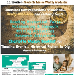 Classical Conversation Timeline Worksheets & Charlotte Mason Booklist