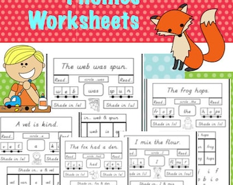 Decoding Worksheets for First Grade Phonics
