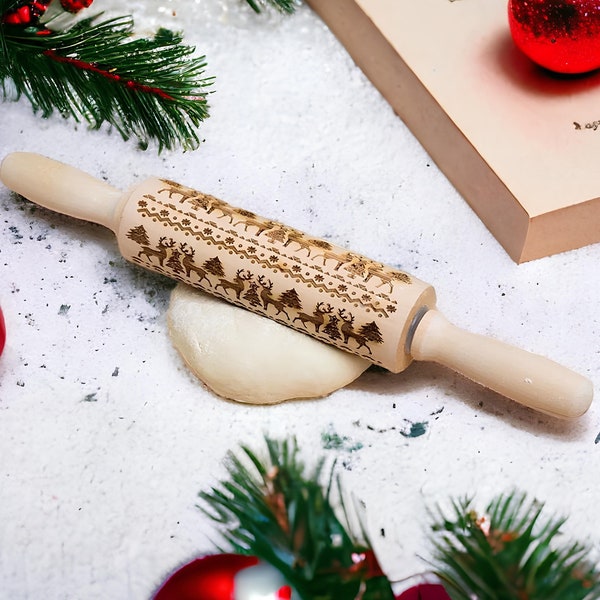 Christmas Rolling Pin Etsy Australia