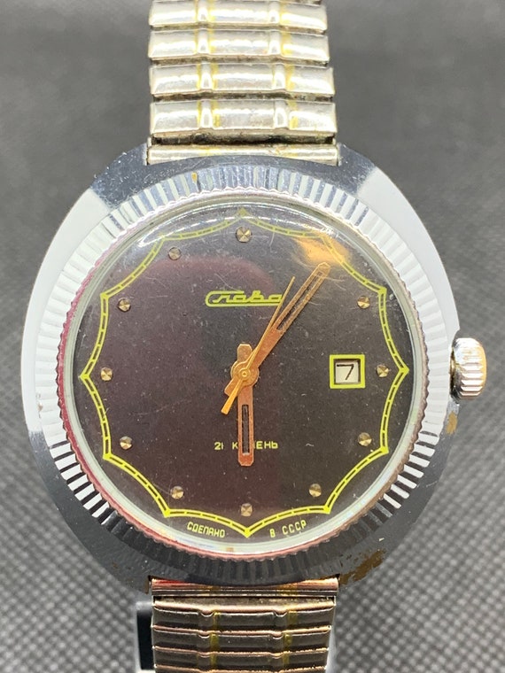 USSR Men's Wristwatch Slava 21 Jewel. Beautiful V… - image 6