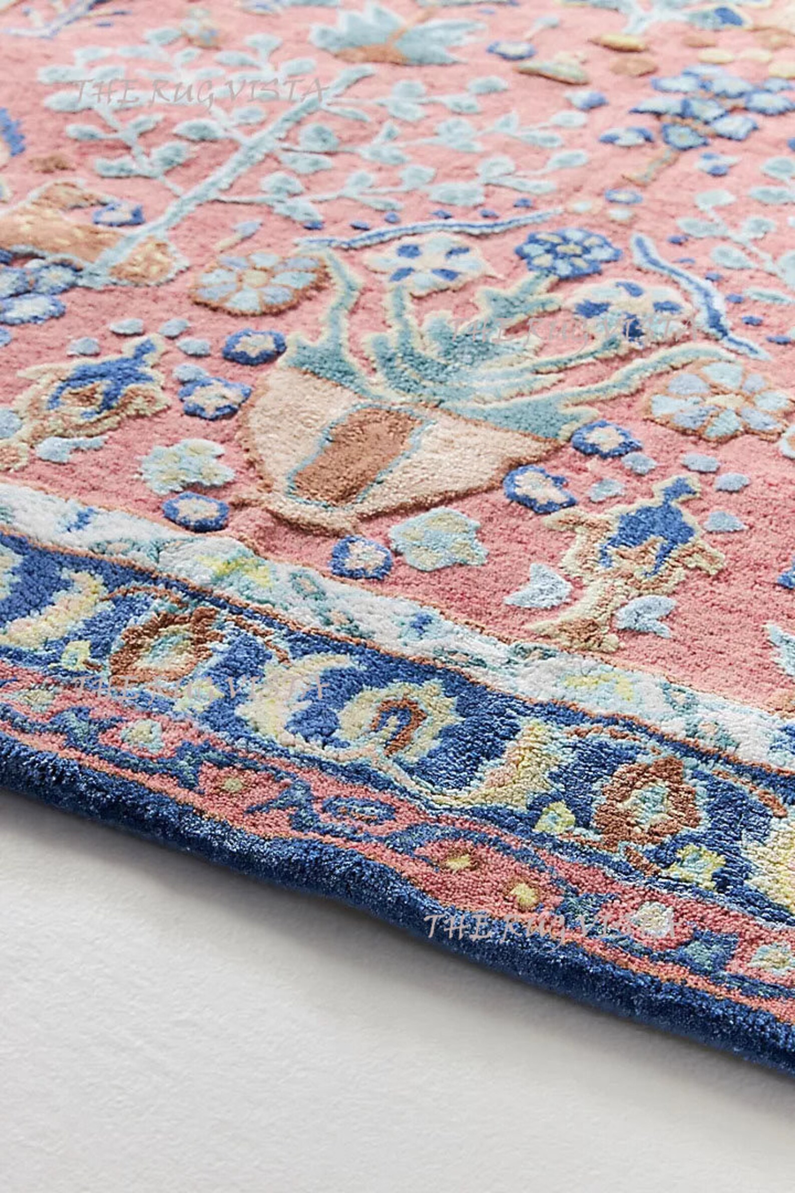 Hand Tufted Jules Rug Multi Colored Rug Wool and Viscose Rug With