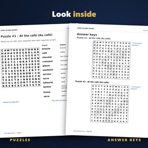 French Word Search for Language Learners, Volume 2 | 60 Printable Puzzles with English Meanings | Hyperlinked PDF image 3