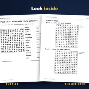 Spanish Word Search for Language Learners, Volume 2 | 60 Printable Puzzles with English Meanings | Hyperlinked PDF image 3