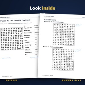 German Word Search for Language Learners, Volume 2 | 60 Printable Puzzles with English Meanings | Hyperlinked PDF image 3