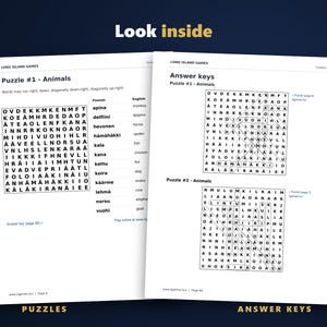 Finnish Word Search for Language Learners, Volume 1 | 60 Printable Puzzles with English Meanings | Hyperlinked PDF image 3