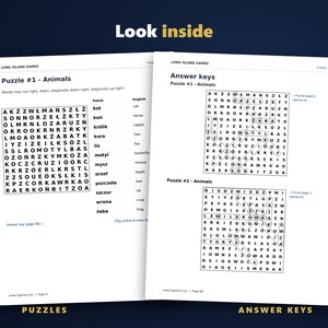 Polish Word Search for Language Learners, Volume 1 | 60 Printable Puzzles with English Meanings | Hyperlinked PDF image 3