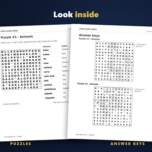 Hawaiian Word Search for Language Learners, Volume 1 | 60 Printable Puzzles with English Meanings | Hyperlinked PDF image 3
