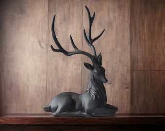 Luxurious Deer Statue - Elegant Resin Reindeer Figurines for High-End Home Decor