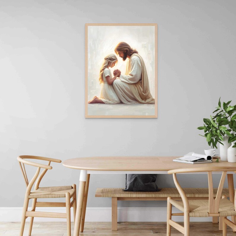 Jesus and Girl, Christian Painting, Jesus With Kids, Jesus Christ