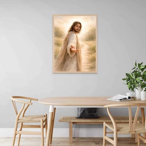 Folge mir nach, christliche Wandkunst, Jesus Kunst, Hand von Jesus, Jesus streckt die Hand, christliche druckbare Kunst, Bibelkunst Bild 2