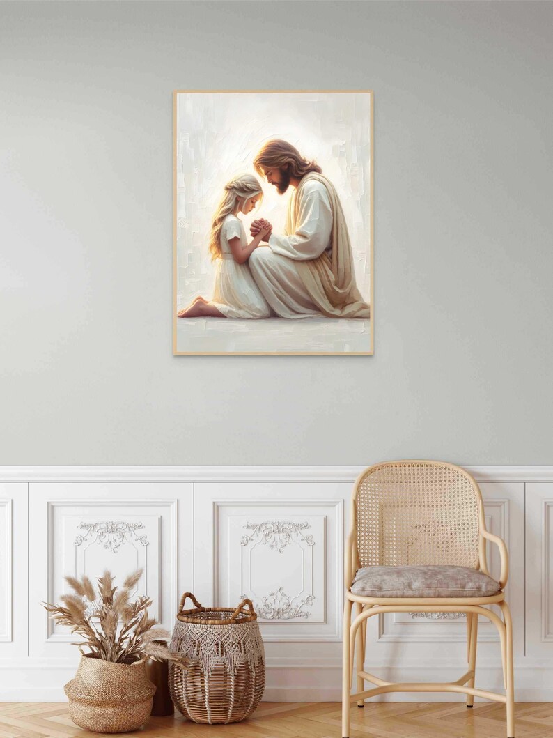 Jesus and Girl, Christian Painting, Jesus With Kids, Jesus Christ