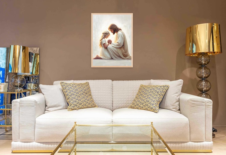 Jesus and Girl, Christian Painting, Jesus With Kids, Jesus Christ