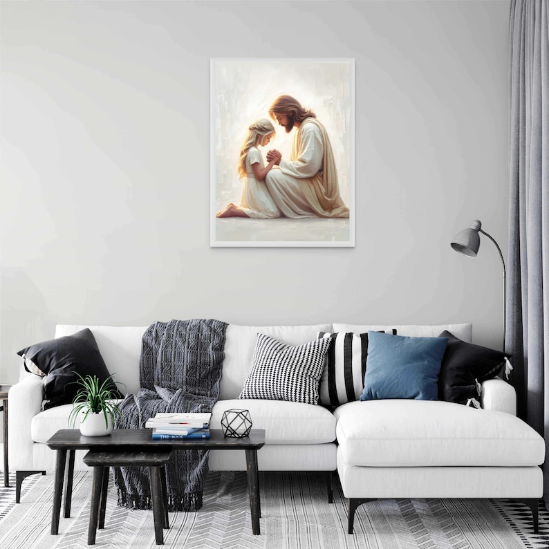 Jesus and Girl, Christian Painting, Jesus With Kids, Jesus Christ