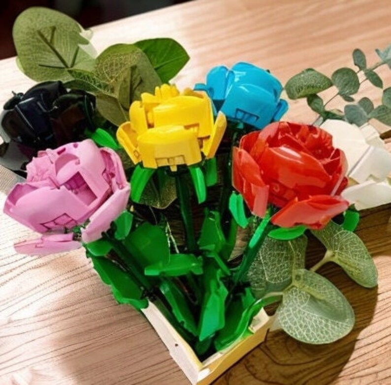 Original Rose Block 25cm Flower for Girlfriend Valentine's Day Gift 6