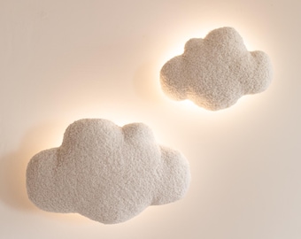 Bouclé Cloud Wall Light  ,Nursery Night Lamp ,Kids Room Decor