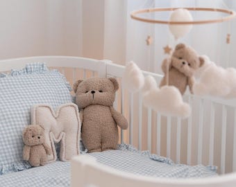 Baby Mobile Crib Neutral Teddy Bear Mobile