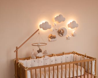 Cloud Wall Night Lights with Remote: Handmade Nursery Decor