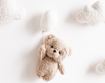 Boucle Bear & Cloud Nursery Wall Decor - Neutral Gender