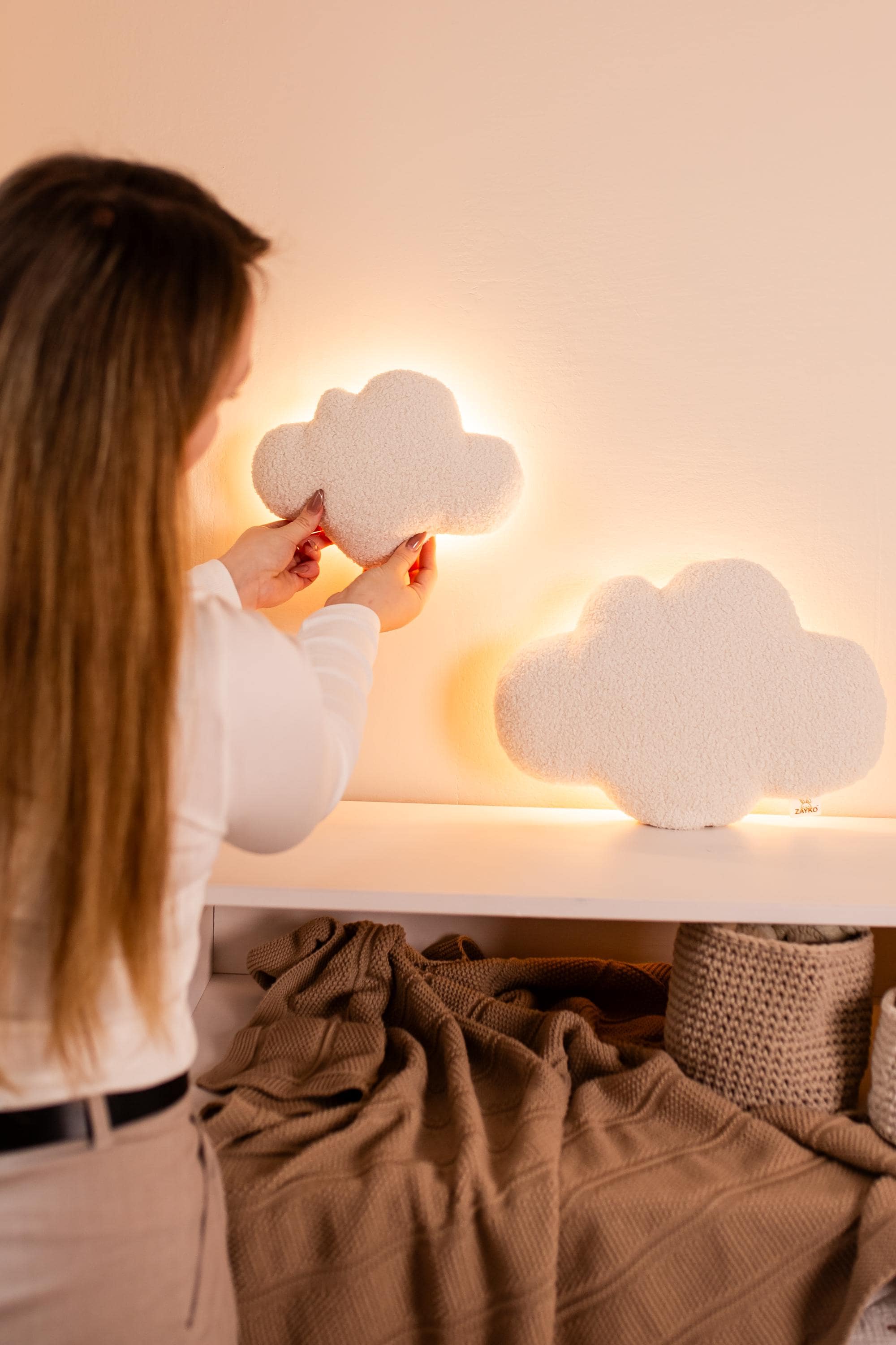 Bouclé Cloud Wall Light ,nursery Night Lamp ,kids Room Decor - Etsy