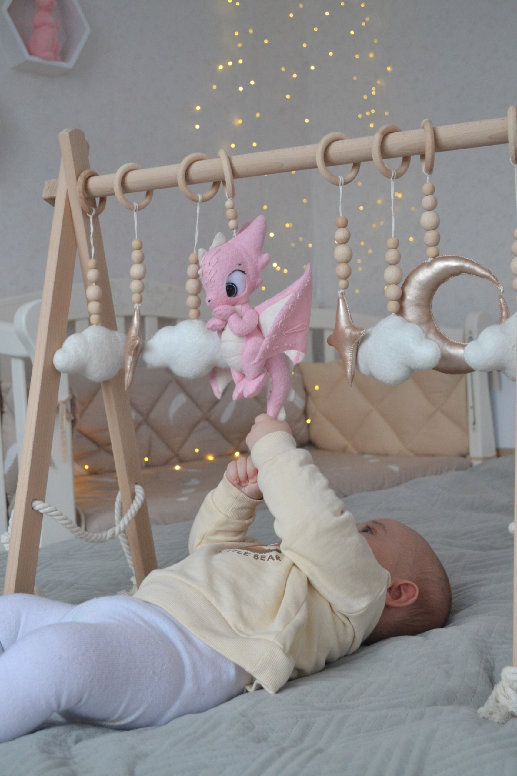 Dragon Baby Rocker Dragon Baby Gym Play Toys Montessori Toys Gift Newborn Toddler Gym Toy ...