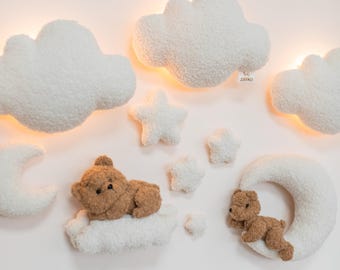 Cloud Wall Night Lights with Remote: Handmade Nursery Decor