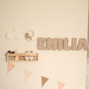 Décoration murale nom d'ours, guirlande de nom d'ours pour chambre de bébé, cadeau personnalisé pour bébé, guirlande de nom d'ours personnalisée, décoration murale boucle pour chambre d'enfant, oreiller lettre