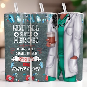 Doctor Tumbler Wrap PNG, 20oz Skinny Tumbler Design, Instant Digital Download Seamless Healthcare Sublimation File, Medical Field Sublimate