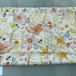 Florals and Bees Fabric