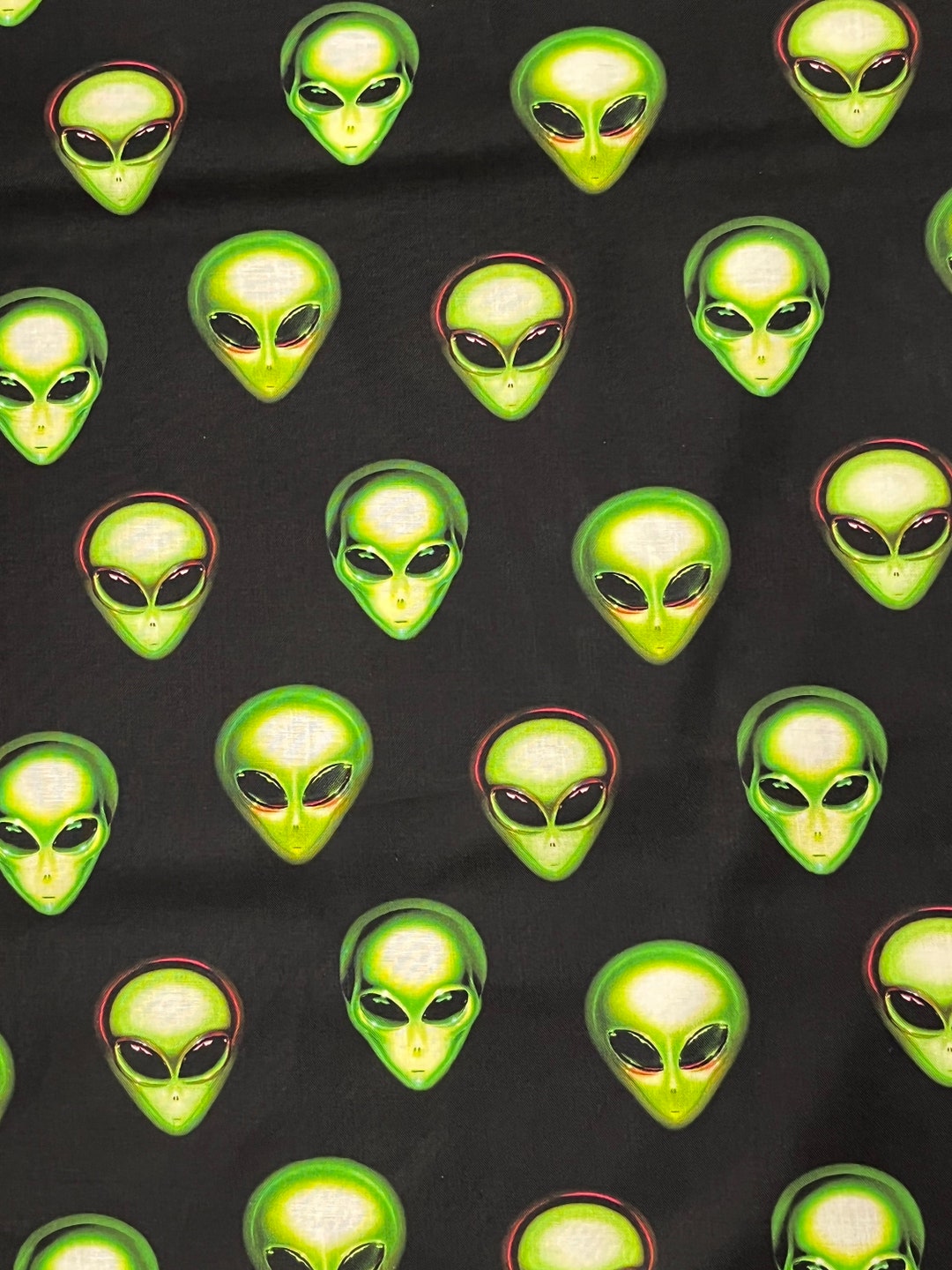 Green Alien Fabric - Etsy