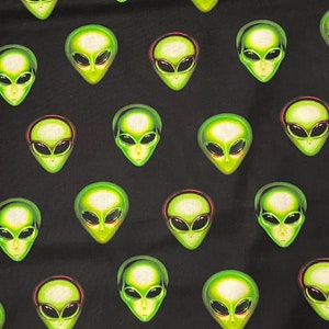 Green Alien Fabric