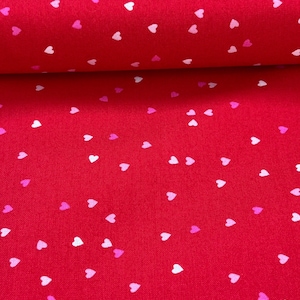 Valentine’s Day Red Mini Hearts Fabric
