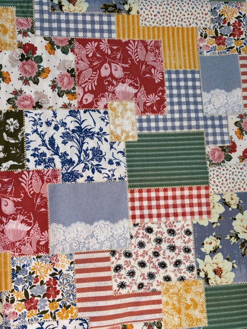Spring Patchwork Pattern 31 Patchwork Spring Floral Fabric - Etsy