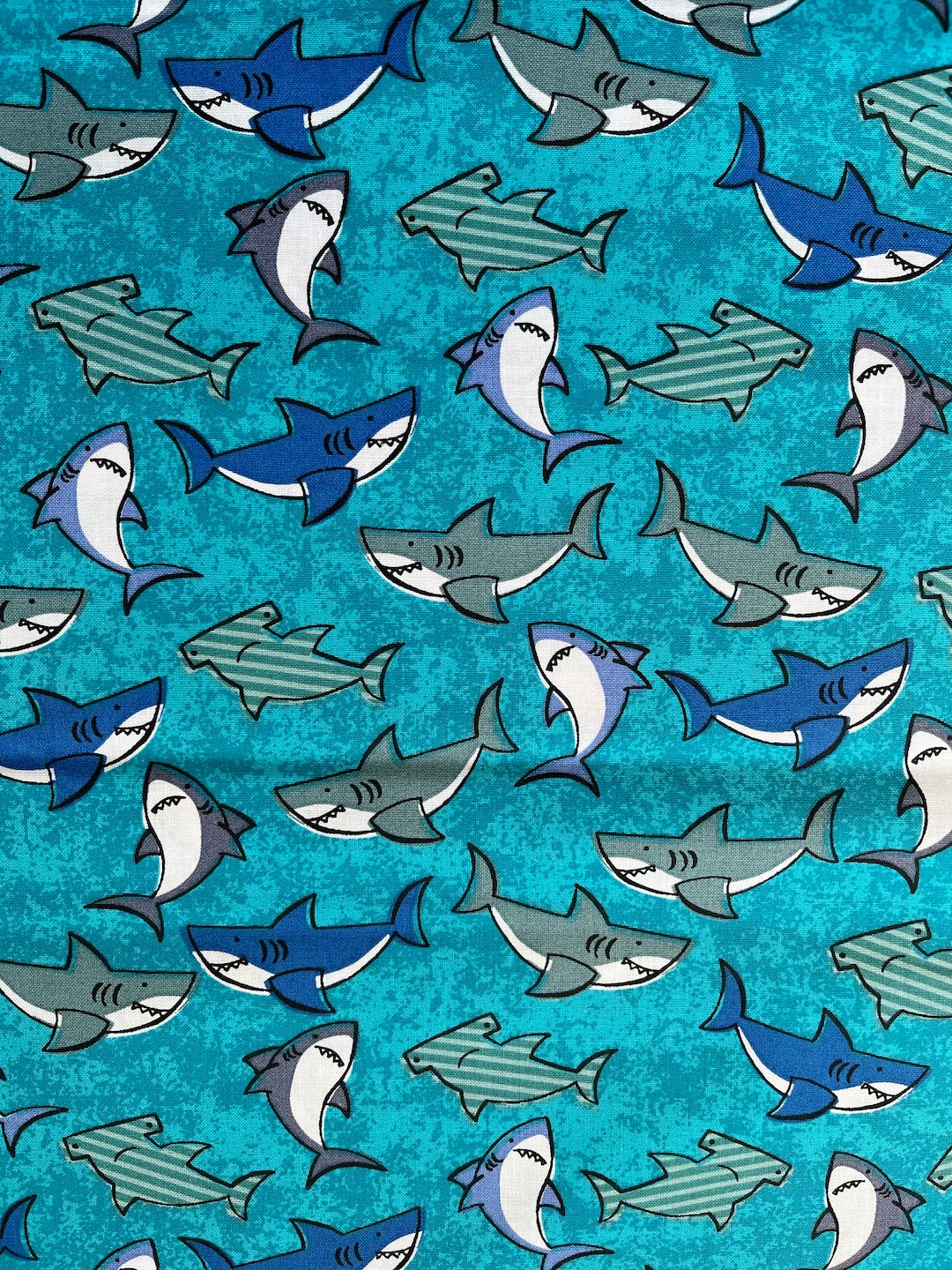 Shark Material Sharks Fabric - Etsy