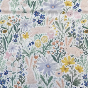 Field of Bunnies Fabric,Easter Fabric