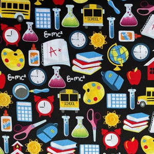 School Icons Back to School Fabric