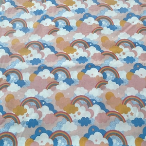 Clouds and Rainbow Fabric