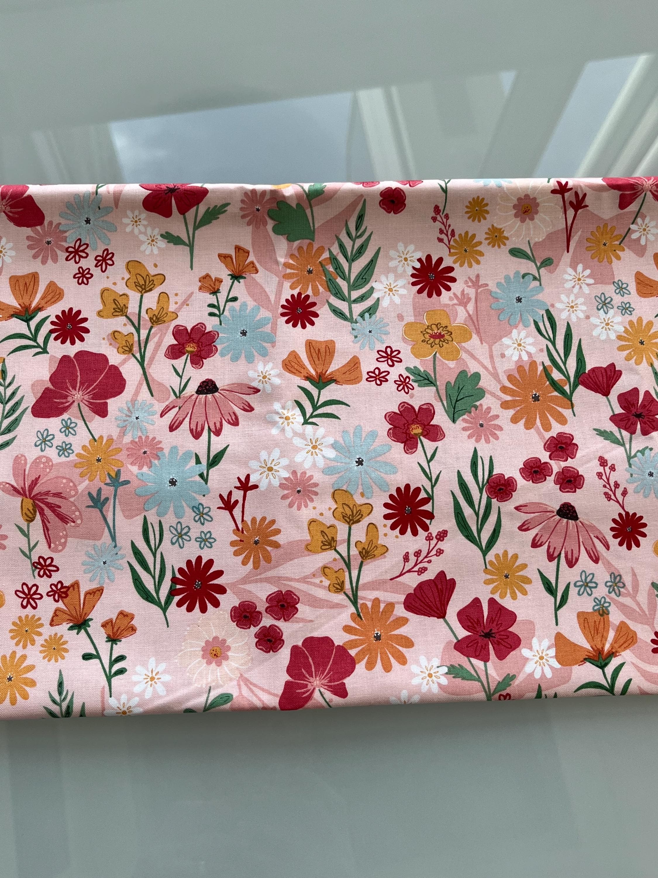 Pink Spring Floral Fabric - Etsy